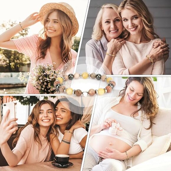 Handmade Teacher Appreciation Natural Gemstones Bracelet for Women - Picture 6 of 6